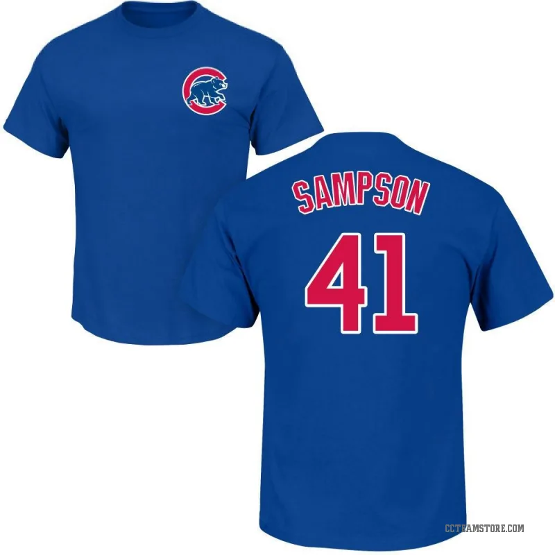 Dansby Swanson Chicago Cubs Women's Navy Name and Number Banner Wave V-Neck  T-Shirt 