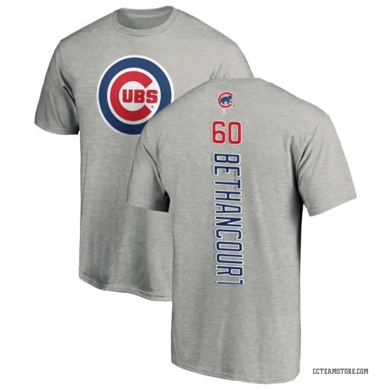 Christian Bethancourt Men's Ash Chicago Cubs Backer T-Shirt -