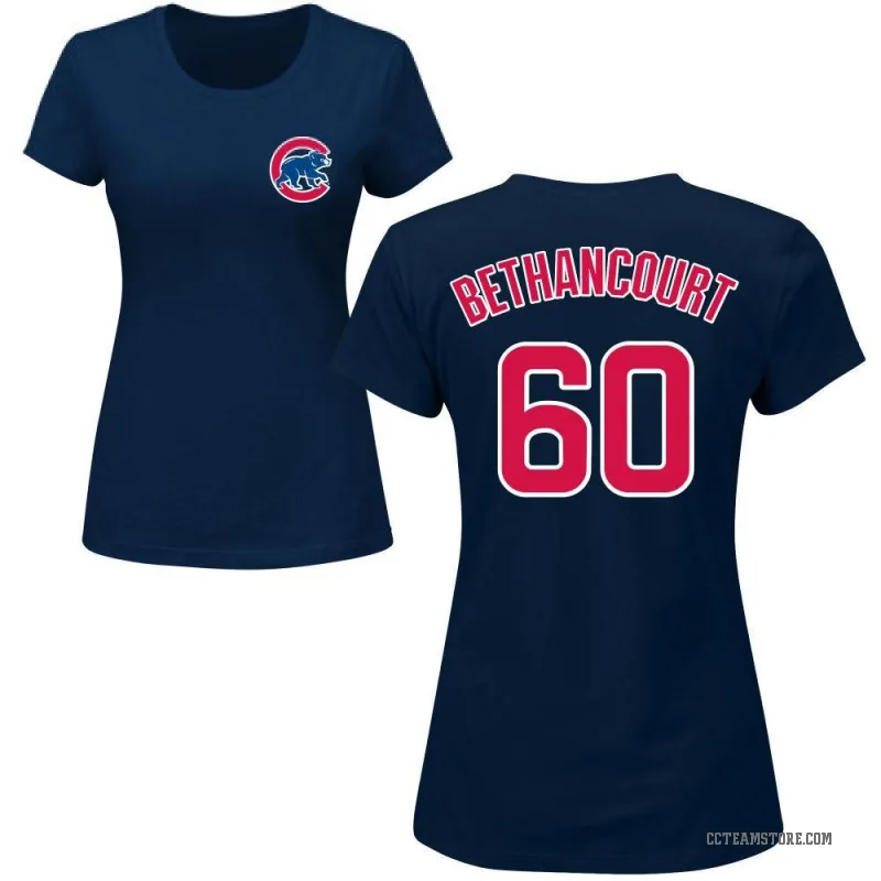 Christian Bethancourt Women's Navy Chicago Cubs Roster T-Shirt -