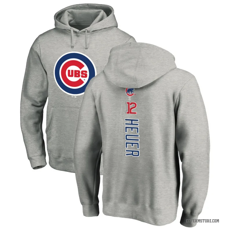 Codi Heuer Men's Chicago Cubs Ash Backer Pullover Hoodie