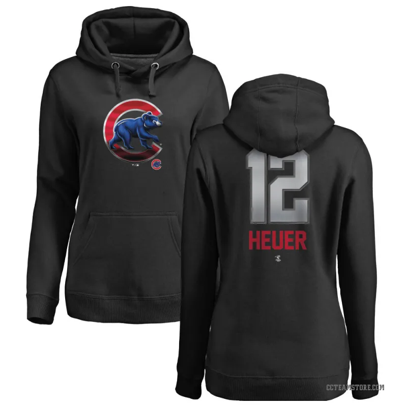 Codi Heuer Women's Black Chicago Cubs Branded Midnight Mascot Pullover Hoodie -