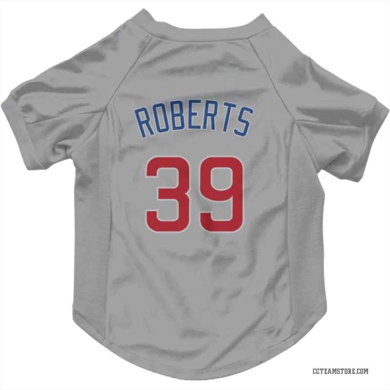 Ethan Roberts Gray Chicago Cubs Cat & Dog Pet Jersey