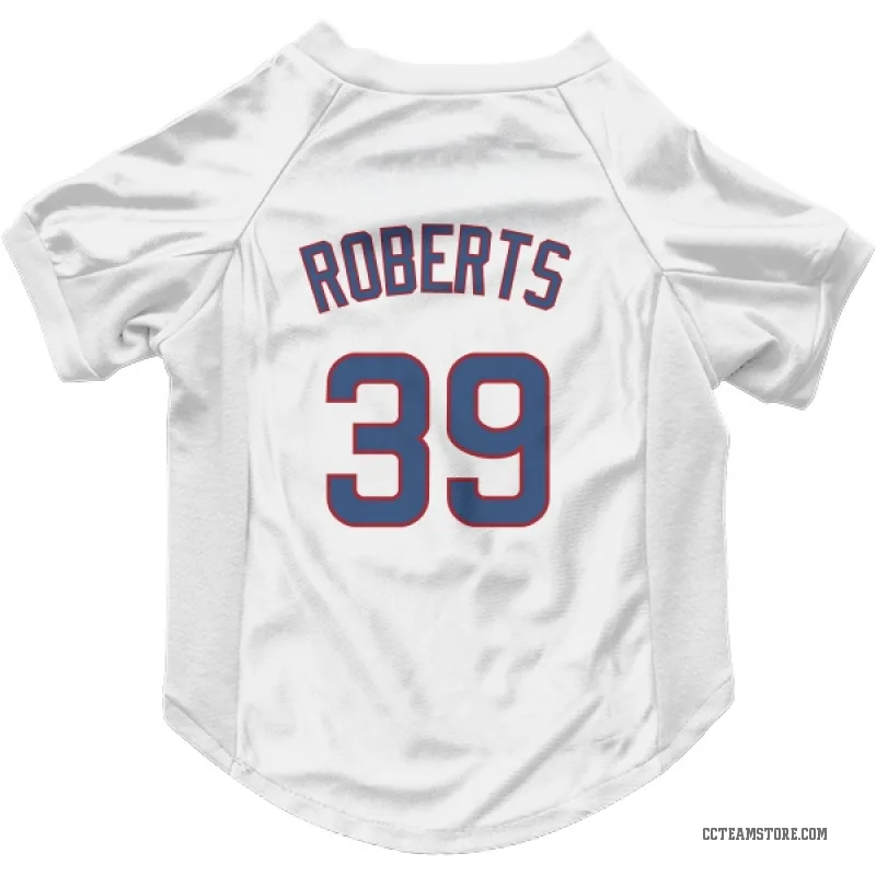 Ethan Roberts White Chicago Cubs Cat & Dog Pet Jersey